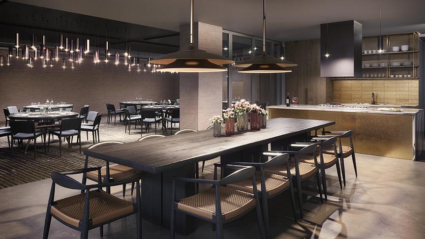 Photo of Two and Three (show kitchen plus meeting space)